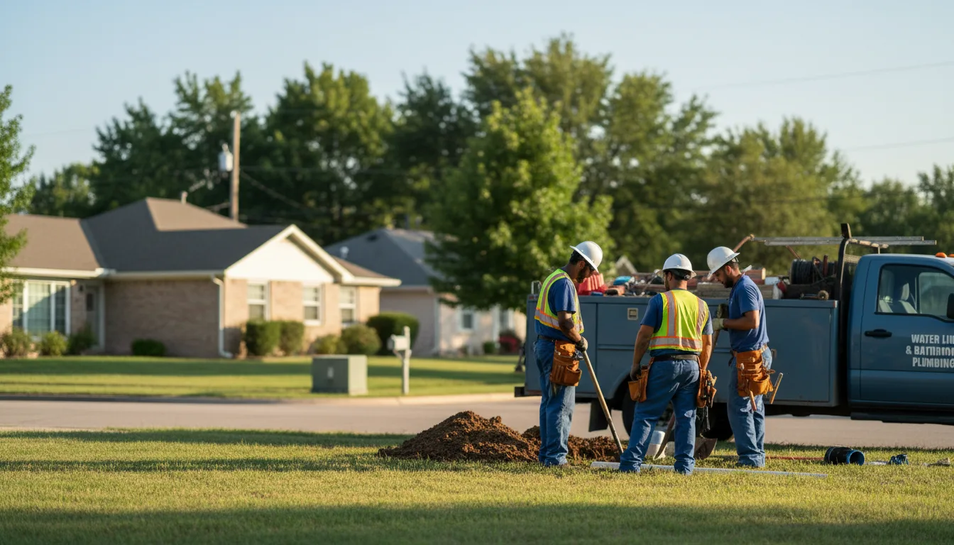 Residential water line and bathroom plumbing service in Groveland, NY